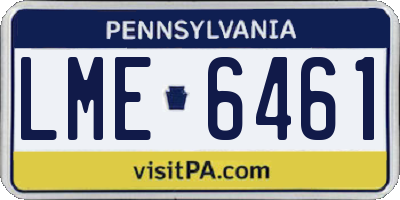 PA license plate LME6461