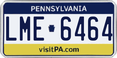 PA license plate LME6464