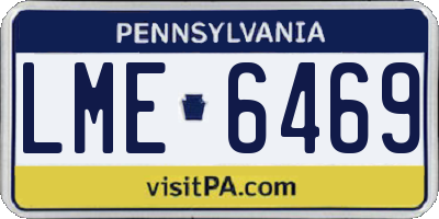 PA license plate LME6469