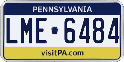 PA license plate LME6484