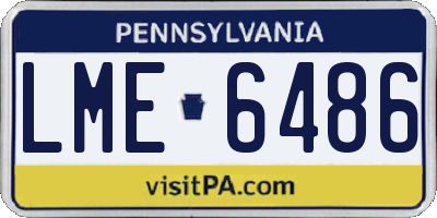 PA license plate LME6486