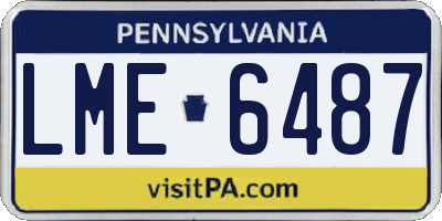 PA license plate LME6487