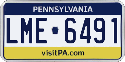 PA license plate LME6491
