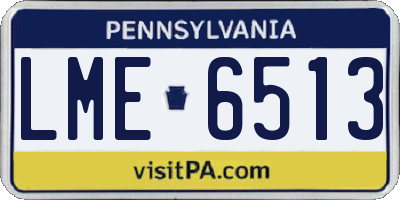 PA license plate LME6513