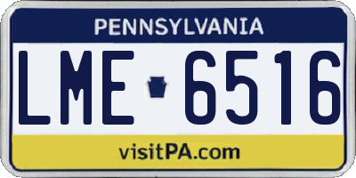 PA license plate LME6516