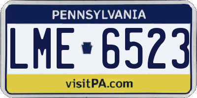 PA license plate LME6523
