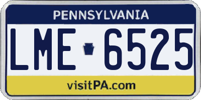 PA license plate LME6525