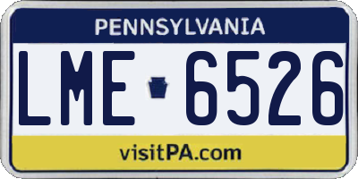 PA license plate LME6526