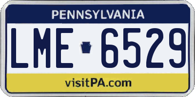 PA license plate LME6529