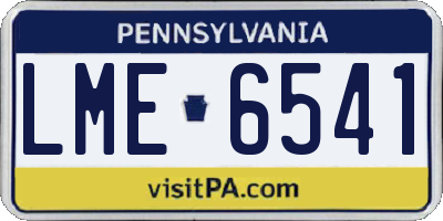 PA license plate LME6541