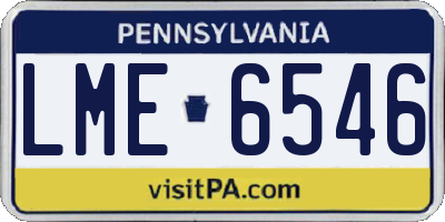 PA license plate LME6546