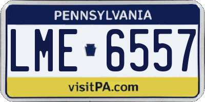 PA license plate LME6557