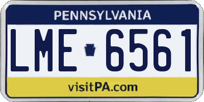 PA license plate LME6561