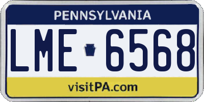 PA license plate LME6568
