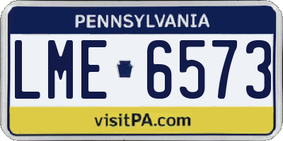 PA license plate LME6573