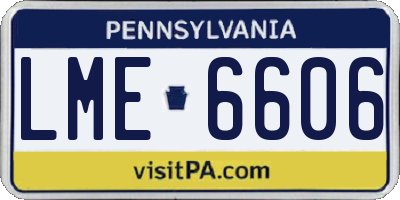 PA license plate LME6606