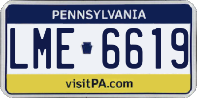 PA license plate LME6619