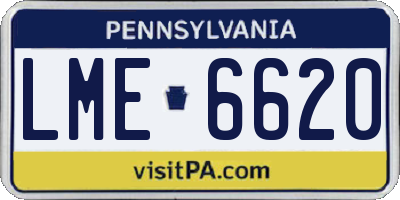PA license plate LME6620