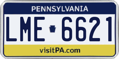 PA license plate LME6621