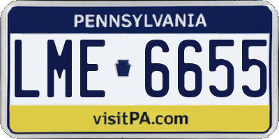 PA license plate LME6655