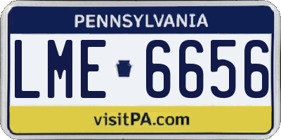 PA license plate LME6656
