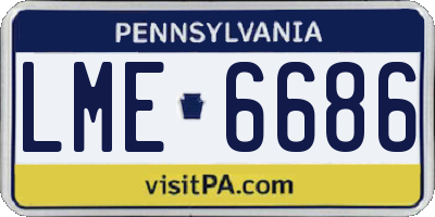 PA license plate LME6686