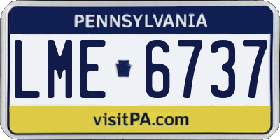 PA license plate LME6737
