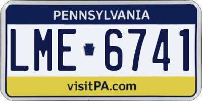 PA license plate LME6741