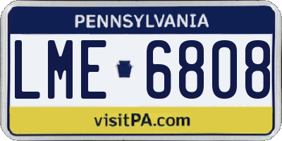 PA license plate LME6808