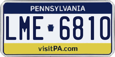 PA license plate LME6810