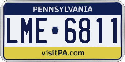 PA license plate LME6811