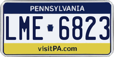 PA license plate LME6823