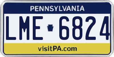 PA license plate LME6824