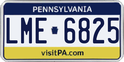 PA license plate LME6825