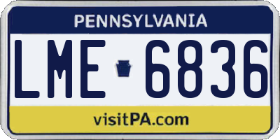 PA license plate LME6836