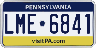 PA license plate LME6841