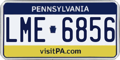 PA license plate LME6856