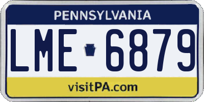 PA license plate LME6879
