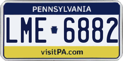 PA license plate LME6882