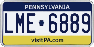 PA license plate LME6889