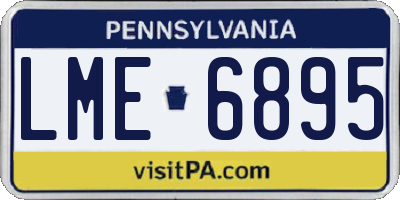 PA license plate LME6895