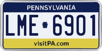 PA license plate LME6901