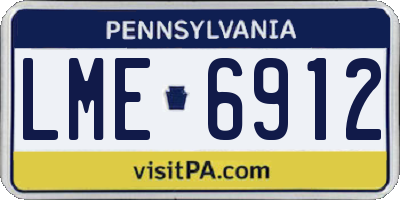 PA license plate LME6912