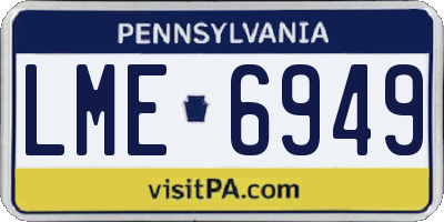PA license plate LME6949
