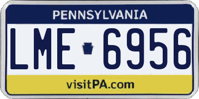 PA license plate LME6956