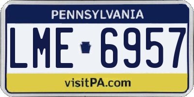 PA license plate LME6957