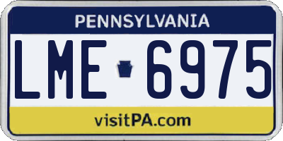 PA license plate LME6975