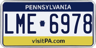 PA license plate LME6978