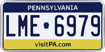 PA license plate LME6979