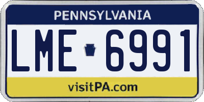 PA license plate LME6991